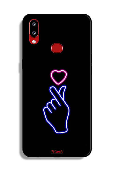 Tolwak غطاء حماية لهاتف Samsung Galaxy A10s بتصميم قلب مزخرف