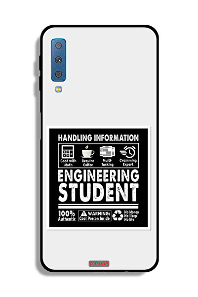 Tolwak غطاء حماية لهاتف Samsung Galaxy A7 (2018) - ملصق طالب هندسة