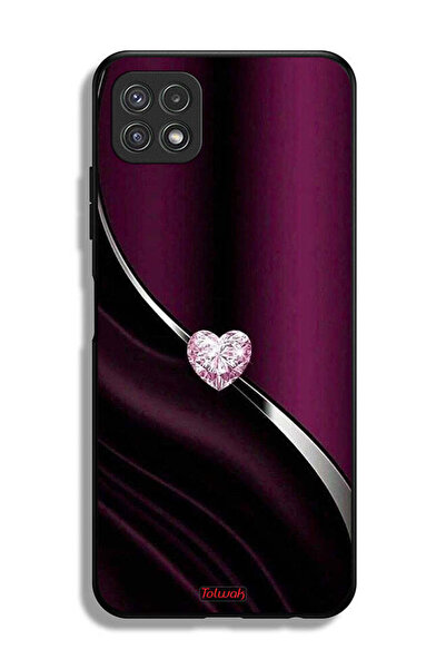 Tolwak Samsung Galaxy A22 5G Protective Case Cover Diamond Heart