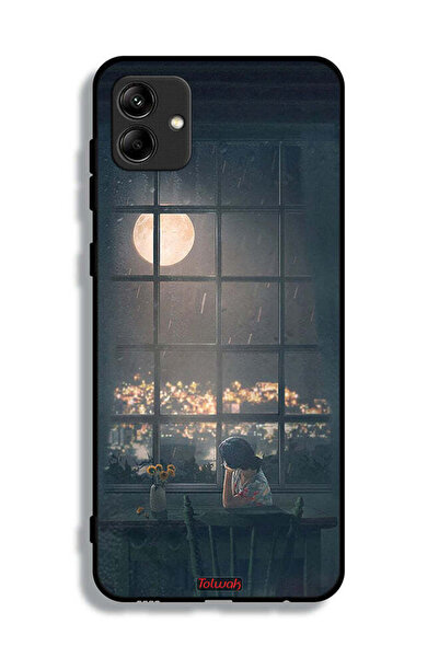 Tolwak Samsung Galaxy M04 Protective Case Cover Looking At Moon Art