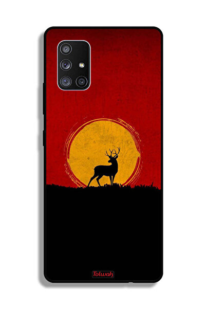 Tolwak غطاء حماية لهاتف Samsung Galaxy A71 5G بتصميم غزال وقمر