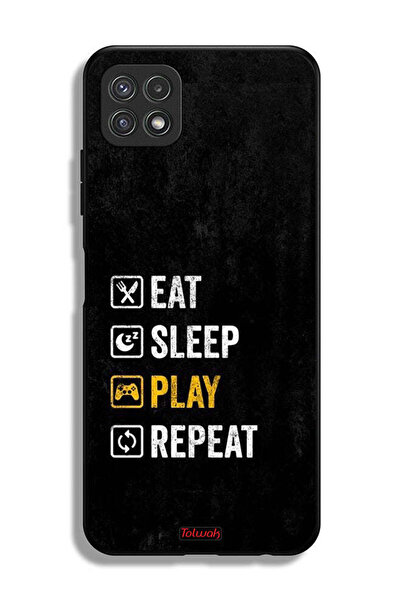 Tolwak غطاء حماية لهاتف Samsung Galaxy A22 5G، تناول الطعام، النوم، اللعب، ال...
