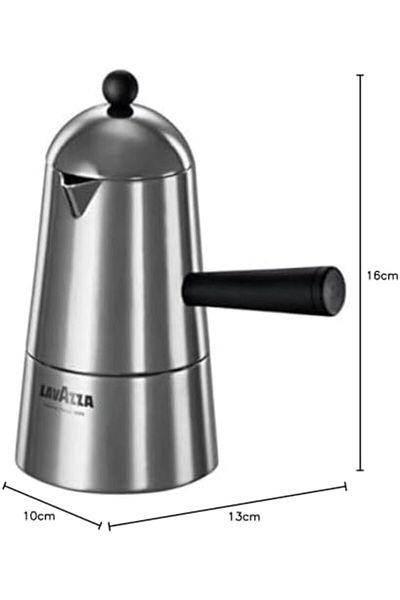 LavAzza Carmencita Classic Black, Espresso Coffee Maker 2 Cups (Moka Pot)