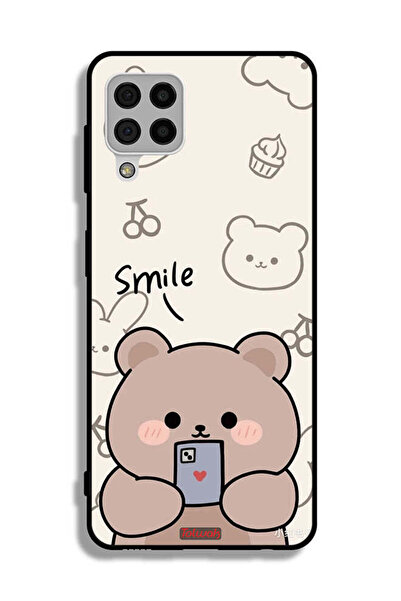 Tolwak غطاء حماية لهاتف سامسونج جالاكسي A22 4G برسومات الدب المبتسم