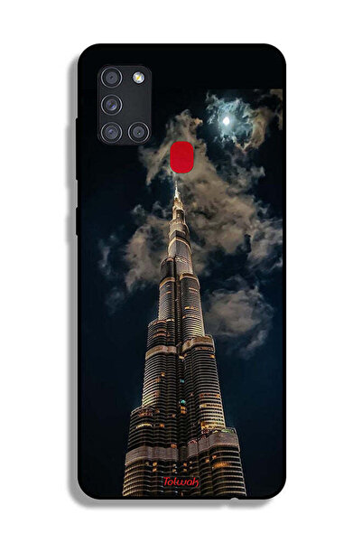 Tolwak Samsung Galaxy A21s Protective Case Cover Burj Khalifa In Night