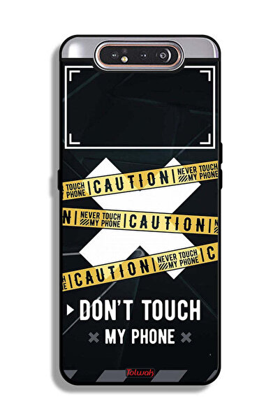 Tolwak Samsung Galaxy A80 Protective Case Cover Caution Never Touch My Phone