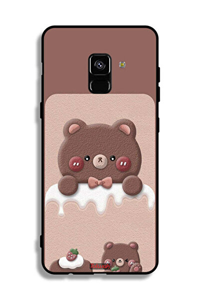 Tolwak غطاء حماية لهاتف Samsung Galaxy A8 Plus (2018) بتصميم دب الفراولة