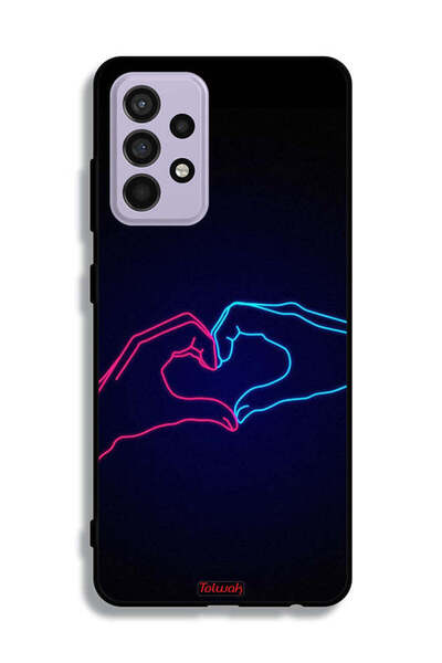 Tolwak Samsung Galaxy A52s 5G Protective Case Cover Touching Hand Making Heart
