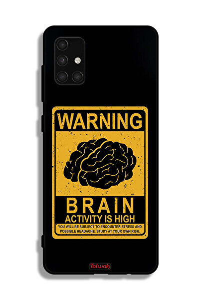 Tolwak غطاء حماية لهاتف Samsung Galaxy A71 4G تحذير: نشاط الدماغ مرتفع