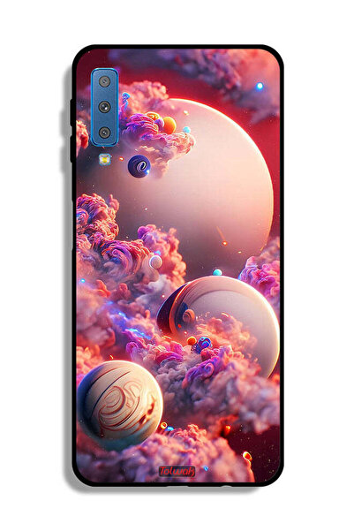 Tolwak غطاء حماية لهاتف Samsung Galaxy A7 (2018) بطبعة غيوم فنية تجريدية
