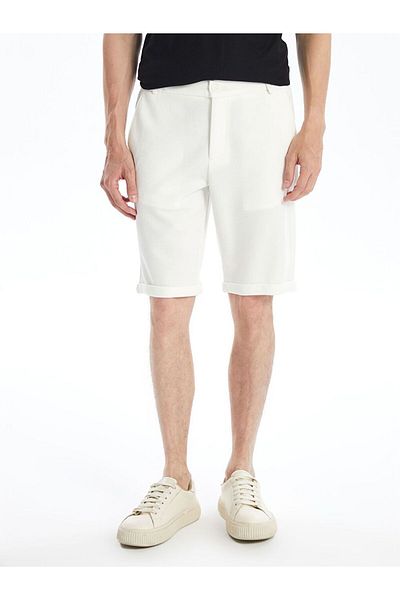 LC Waikiki Ecru Standard Fit Men's Shorts