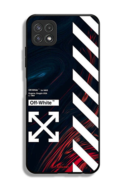 Tolwak Samsung Galaxy A22 5G Protective Case Cover Off White Sticker