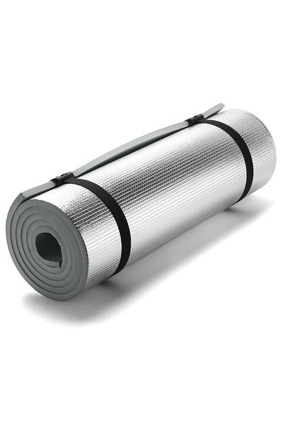 OEM Camping Mattress, Aluminum/Foam, 180 x 50 cm, Gray