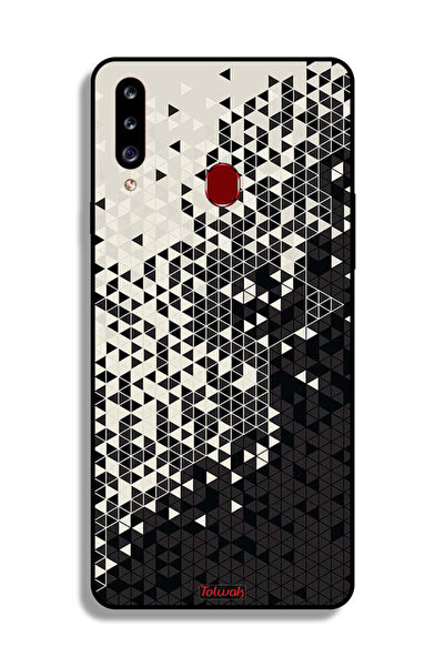 Tolwak غطاء حماية لهاتف سامسونج جالاكسي A20s بنمط مثلث فني رقمي