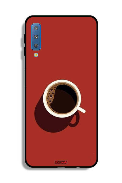 Tolwak غطاء حماية لهاتف Samsung Galaxy A7 (2018) بتصميم فن فنجان القهوة