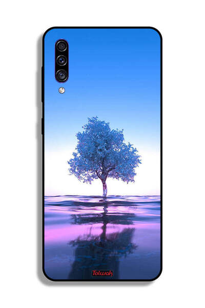 Tolwak غطاء حماية لهاتف سامسونج جالاكسي A30s بتصميم شجرة نيون وانعكاس مائي فن...