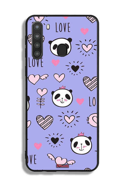 Tolwak غطاء حماية لهاتف سامسونج جالكسي A21 بتصميم الحب ورسومات الباندا