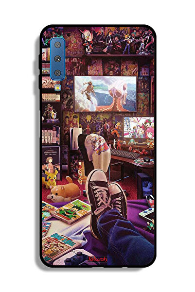 Tolwak غطاء حماية لهاتف Samsung Galaxy A7 (2018) Comic Zone