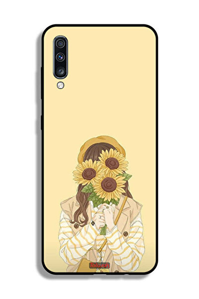 Tolwak غطاء حماية لهاتف سامسونج جالكسي A70 بغطاء وجه مع زهور عباد الشمس