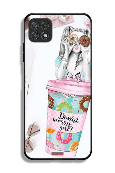 Tolwak غطاء حماية لهاتف سامسونج جالاكسي A22 5G - فتاة دونات ووري