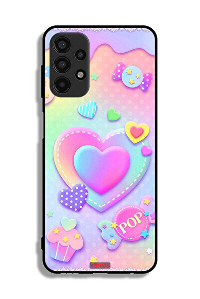 Tolwak Samsung Galaxy A13 4G Protective Case Cover Pop Hearts Art