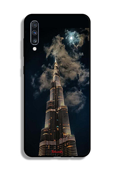 Tolwak Samsung Galaxy A70 Protective Case Cover Burj Khalifa In Night