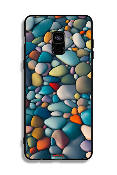 Tolwak غطاء حماية لهاتف Samsung Galaxy A8 Plus (2018) بنمط تجريدي من الأحجار