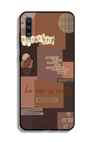 Tolwak غطاء حماية لهاتف Samsung Galaxy A70 Adventurer Women
