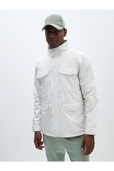 LC Waikiki Southblue Standard Fit Stand Collar Men's Coat