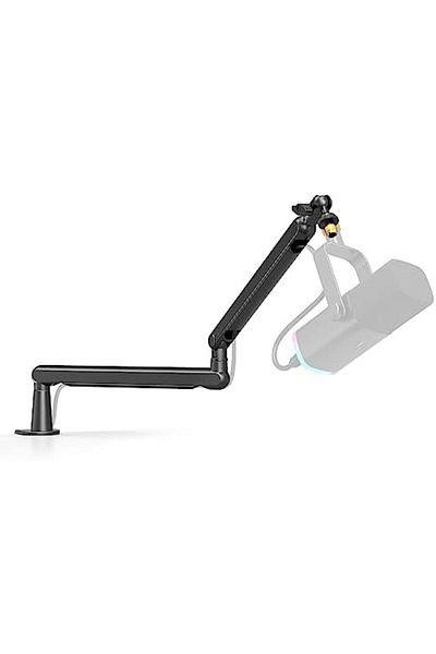 Fifine Microphone Boom Arm, Low Profile Adjustable Stick Microphone Arm Stand with Desk Mount Clamp,