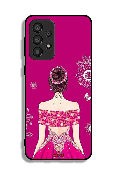 Tolwak Samsung Galaxy A33 5G Protective Case Cover Girl And Flowers Art