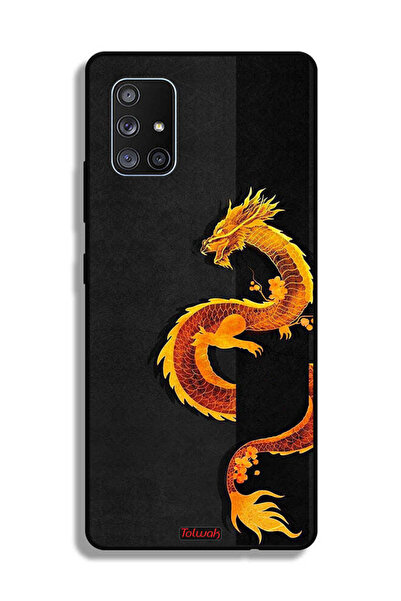 Tolwak Samsung Galaxy A71 5G Protective Case Cover Dragon Art