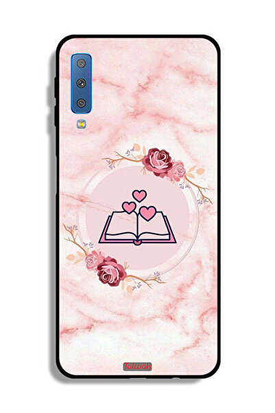 Tolwak غطاء حماية لهاتف Samsung Galaxy A7 (2018) بتصميم ثلاثة قلوب على كتاب