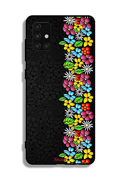 Tolwak Samsung Galaxy A71 4G Protective Case Cover Flowers Line