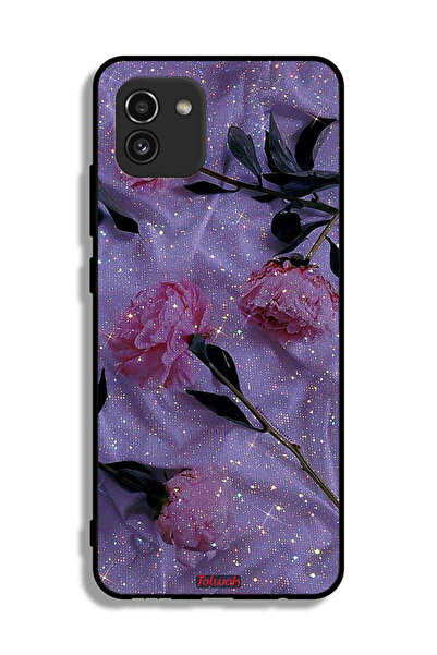 Tolwak غطاء حماية لهاتف سامسونج جالاكسي A03 بنقشة ورود لامعة