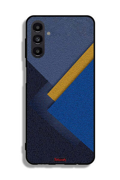 Tolwak غطاء حماية لهاتف سامسونج جالاكسي A04s بنقشة مثلثات جلدية