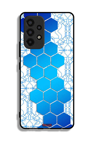 Tolwak غطاء حماية لهاتف سامسونج جالاكسي A53 5G بنمط شبكات أيقونات سداسية الأضلاع