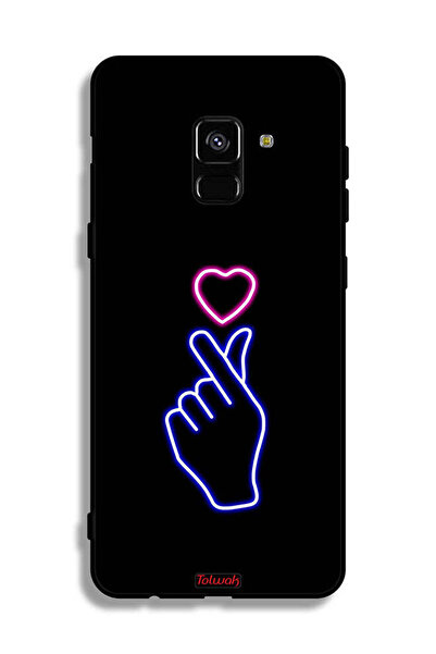 Tolwak غطاء حماية لهاتف Samsung Galaxy A8 Plus (2018) بتصميم قلب مزخرف