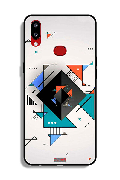 Tolwak غطاء حماية لهاتف سامسونج جالكسي A10s بأشكال مربعة ومثلثة ونمط تجريدي