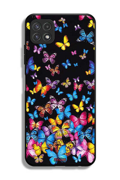 Tolwak Samsung Galaxy A22 5G Protective Case Cover Colorful Butterflies