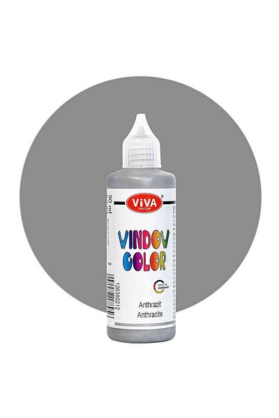 Viva Decor Window paint, with applicator, VIVA DECOR, 90ml Light grey