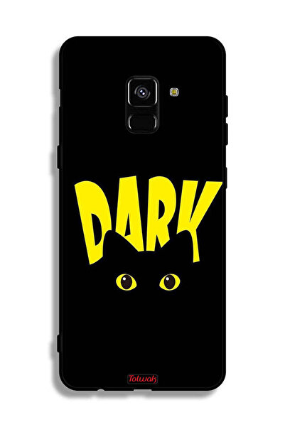 Tolwak غطاء حماية لهاتف Samsung Galaxy A8 Plus (2018) بتصميم قطة داكنة