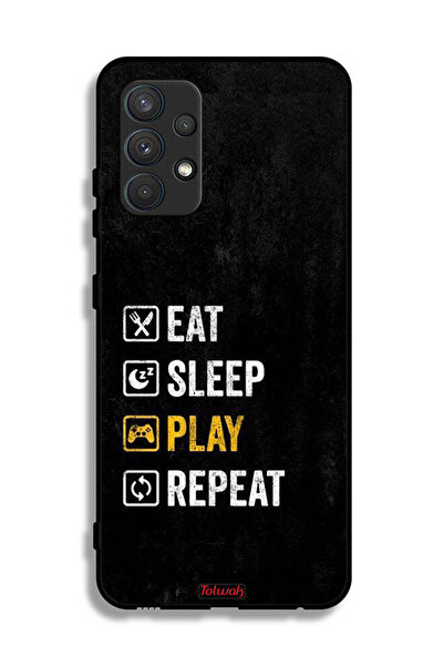 Tolwak غطاء حماية لهاتف Samsung Galaxy A32 4G، تناول الطعام، النوم، اللعب، ال...