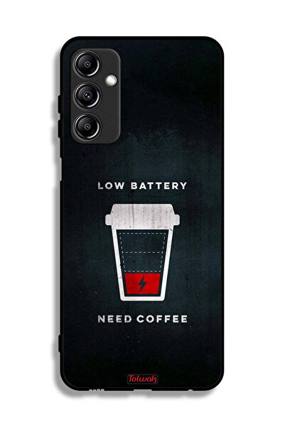 Tolwak غطاء حماية لهاتف Samsung Galaxy A14 5G - بطارية منخفضة - يحتاج إلى قهوة
