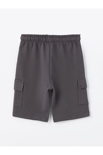 LC Waikiki Anthracite Basic Baby Boy Shorts with Elastic Waist