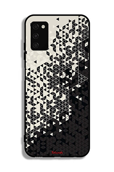 Tolwak غطاء حماية لهاتف سامسونج جالاكسي A03s بنمط مثلث فني رقمي
