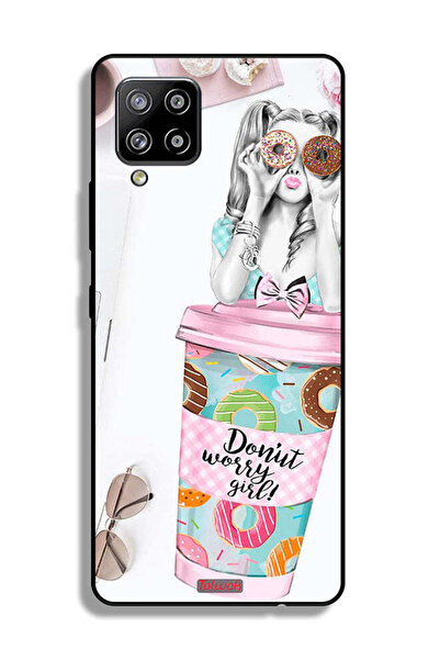 Tolwak غطاء حماية لهاتف سامسونج جالاكسي M42 5G بتصميم فتاة دونات ووري