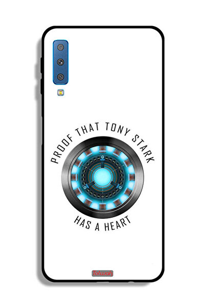 Tolwak غطاء حماية لهاتف Samsung Galaxy A7 (2018) دليل على أن توني ستارك لديه قلب