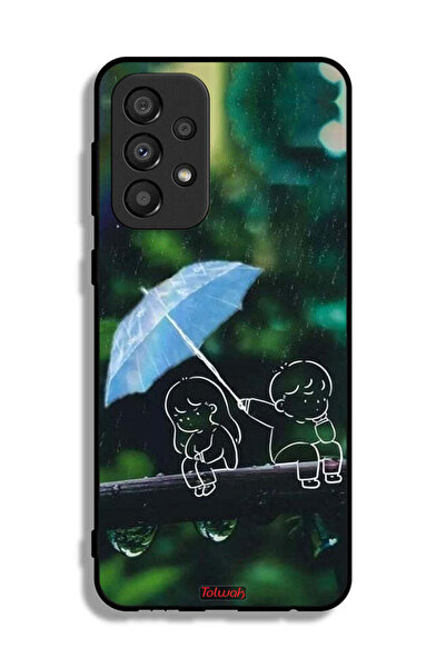 Tolwak Samsung Galaxy A33 5G Protective Case Cover Couple Abstract Art