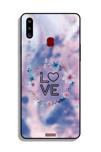 Tolwak غطاء حماية لهاتف سامسونج جالكسي A20s بتصميم خاتم الحب بين الزهور
